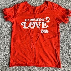 Zumba Fitness Orange "All You Need Is Love" Tee